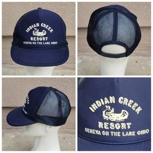 Vtg Indian Creek Resort Trucker Hat